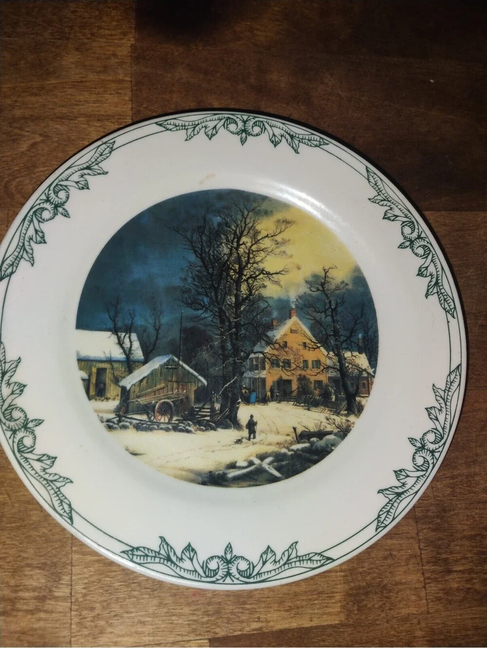 Vintage Museum of the City of New York Collector Plate Winter Scene